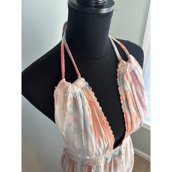 NWT BOHO ME Deep V-Neck Tank Dress in sherbert- Medium - Picture 2 of 8